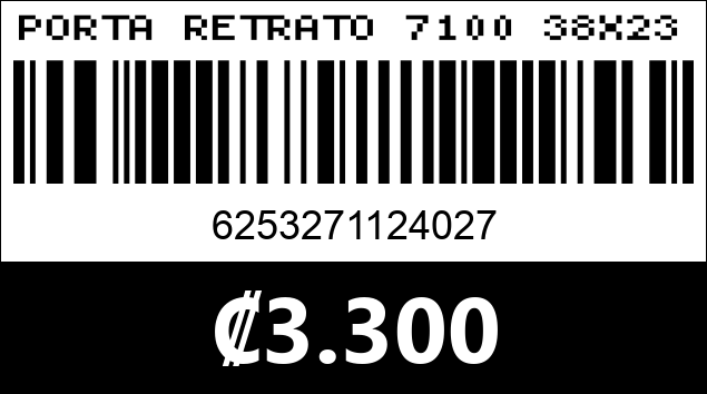 Código de barras de PORTA RETRATO 7100 38X23CM...
