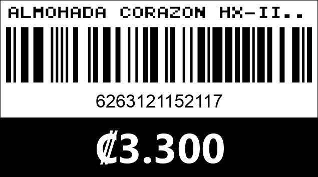 Código de barras de ALMOHADA CORAZON HX-II...