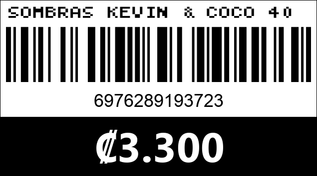 Código de barras de SOMBRAS KEVIN & COCO 40 COLORES 3723