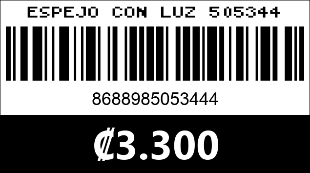 Código de barras de ESPEJO CON LUZ 505344
