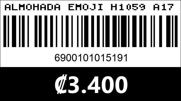 Código de barras de ALMOHADA EMOJI H1059 A17 50...