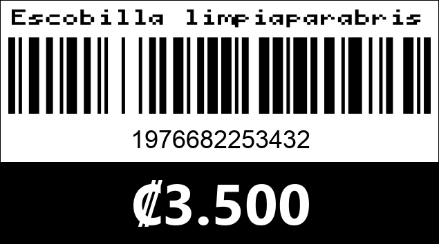 Código de barras de Escobilla limpiaparabrisas de clip universal. 26" / 650mm