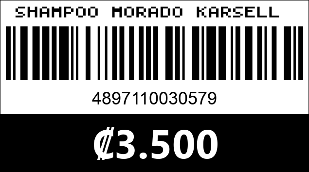 Código de barras de SHAMPOO MORADO KARSELL 