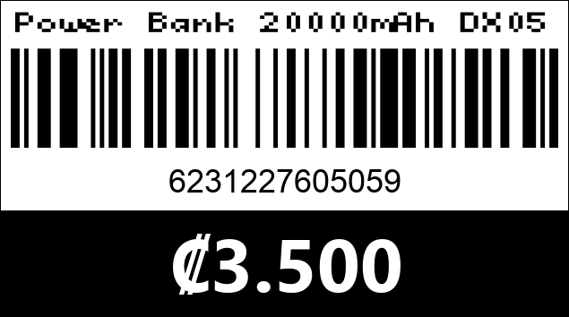 Código de barras de Power Bank 20000mAh DX05