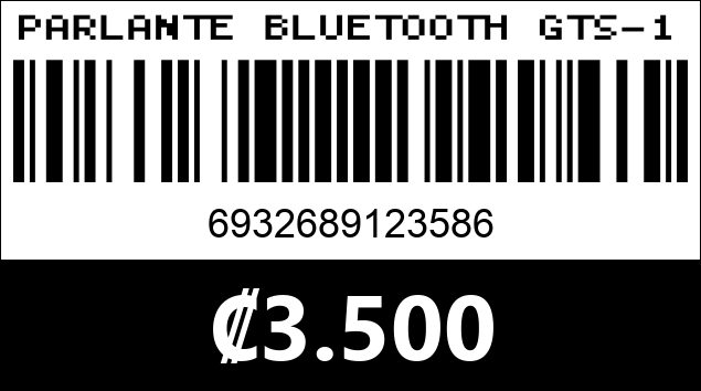 Código de barras de PARLANTE BLUETOOTH GTS-1638
