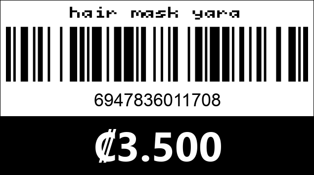 Código de barras de hair mask yara