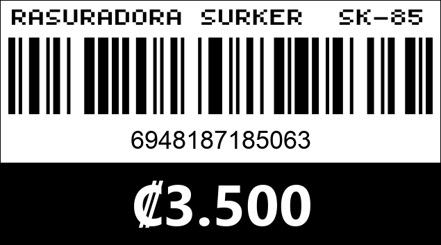 Código de barras de RASURADORA SURKER  SK-8506