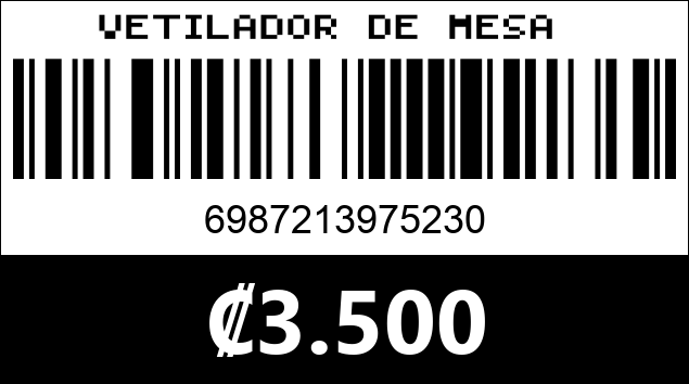 Código de barras de VETILADOR DE MESA 