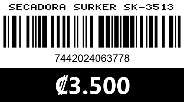 Código de barras de SECADORA SURKER SK-3513