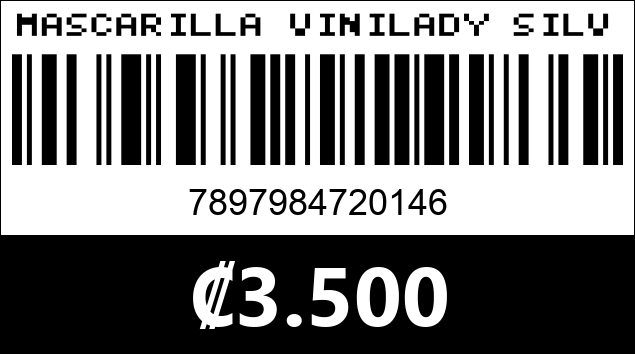 Código de barras de MASCARILLA VINILADY SILVER 0146