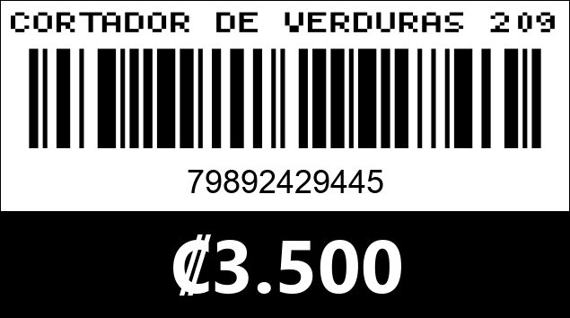 Código de barras de CORTADOR DE VERDURAS 2090
