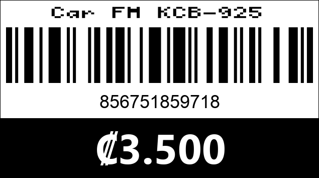 Código de barras de Car FM KCB-925
