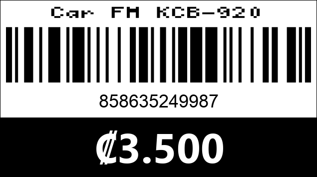 Código de barras de Car FM KCB-920
