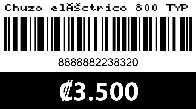 Código de barras de Chuzo eléctrico 800 TYPE.
