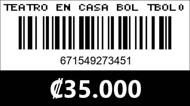 Código de barras de TEATRO EN CASA BOL TBOL01