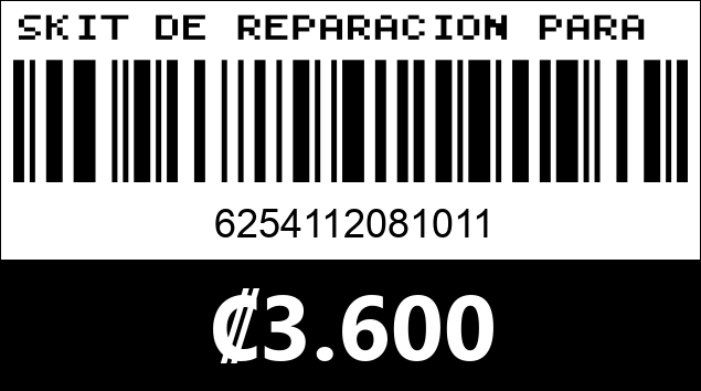 Código de barras de SKIT DE REPARACION PARA INODORO 159 1...