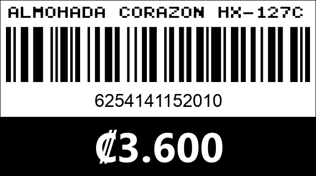 Código de barras de ALMOHADA CORAZON HX-127CM...