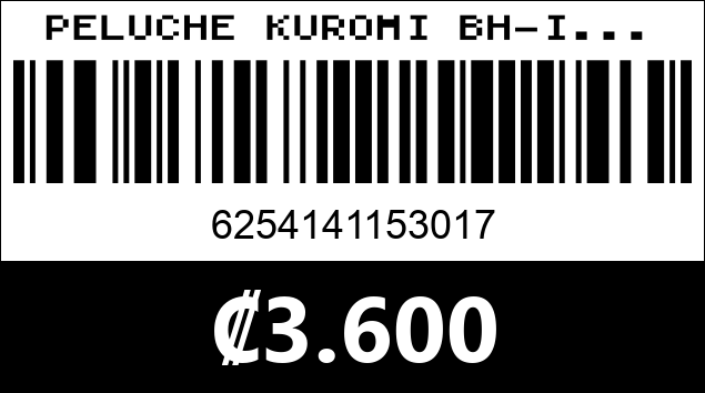Código de barras de PELUCHE KUROMI BH-I...