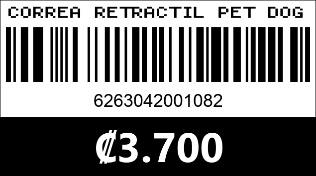 Código de barras de CORREA RETRACTIL PET DOG 1<145-5M...