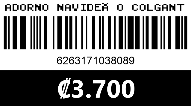 Código de barras de ADORNO NAVIDEÑO COLGANTE HYS95864AB...
