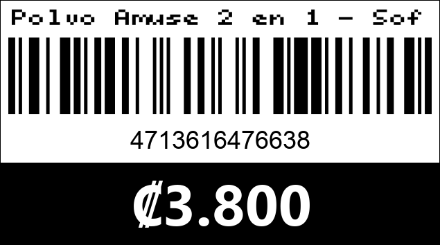 Código de barras de Polvo Amuse 2 en 1 - Soft Beige Tono 2