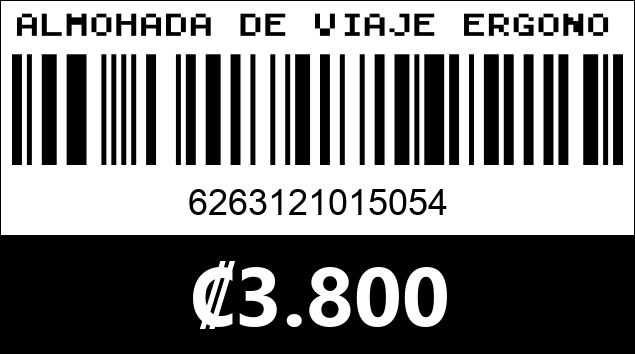 Código de barras de ALMOHADA DE VIAJE ERGONOMICA HU82309-A1...