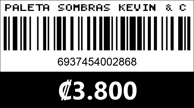 Código de barras de PALETA SOMBRAS KEVIN & COCO KC1435