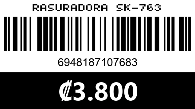 Código de barras de RASURADORA SK-763