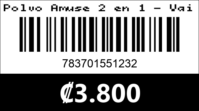 Código de barras de Polvo Amuse 2 en 1 - Vainilla tono 1