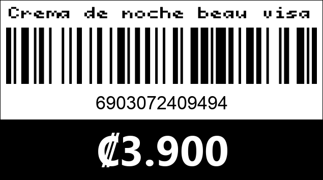 Código de barras de Crema de noche beau visage.