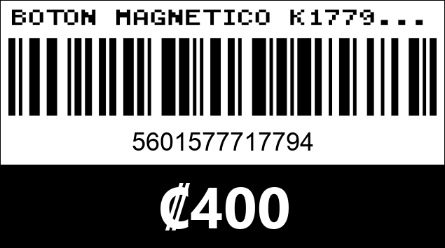 Código de barras de BOTON MAGNETICO K1779...