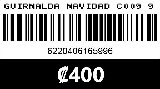 Código de barras de GUIRNALDA NAVIDAD C009 9CMX2M...