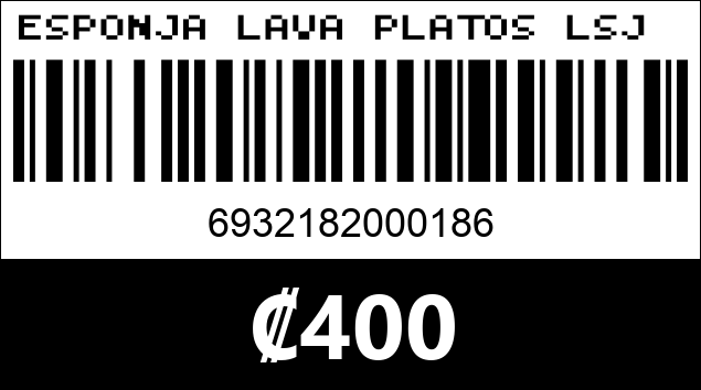 Código de barras de ESPONJA LAVA PLATOS LSJ 0005...