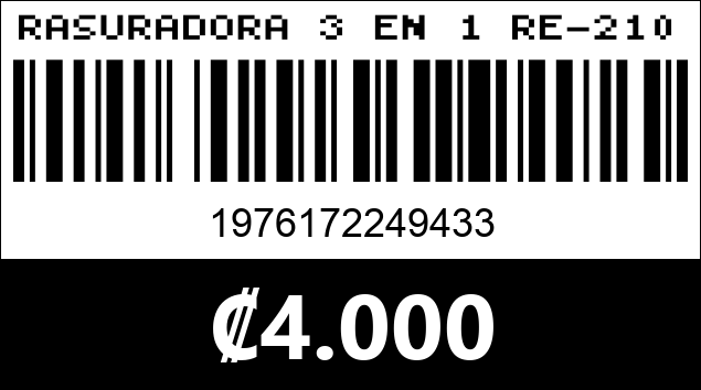 Código de barras de RASURADORA 3 EN 1 RE-2103