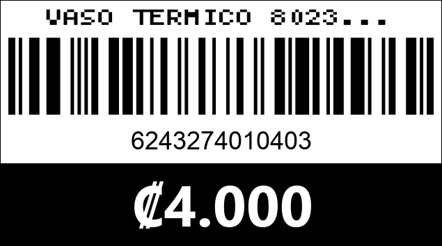 Código de barras de VASO TERMICO 8023...