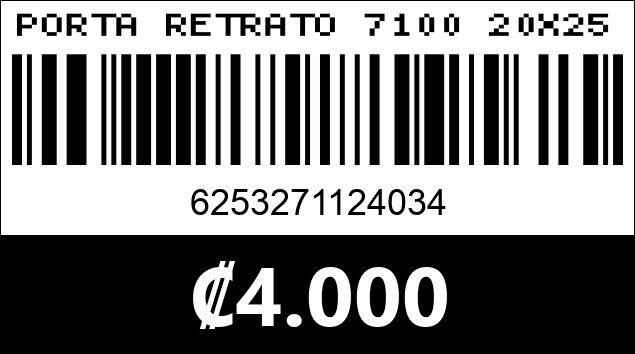 Código de barras de PORTA RETRATO 7100 20X25CM...