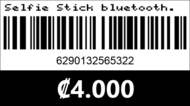 Código de barras de Selfie Stick bluetooth. K07