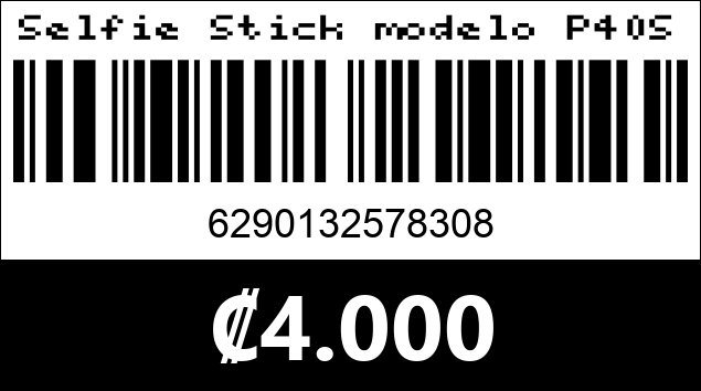 Código de barras de Selfie Stick modelo P40S