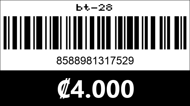 Código de barras de bt-28