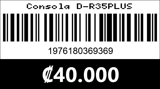 Código de barras de Consola D-R35PLUS