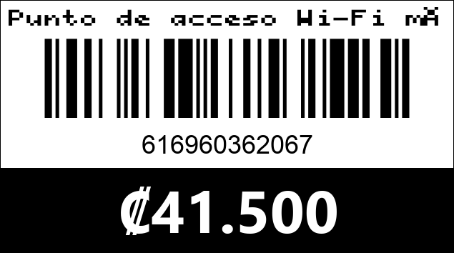 Código de barras de Punto de acceso Wi-Fi móvil prepago Net10 Moxee