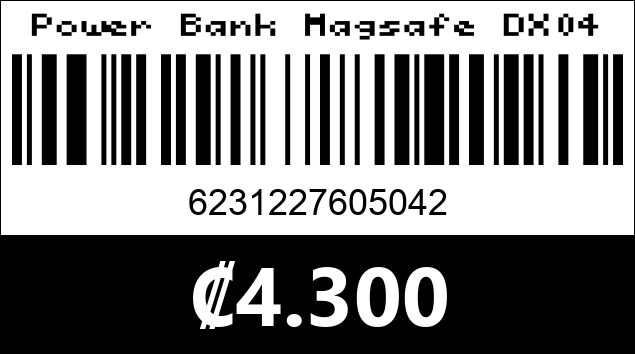 Código de barras de Power Bank Magsafe DX04
