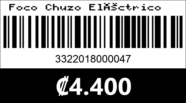 Código de barras de Foco Chuzo Eléctrico  