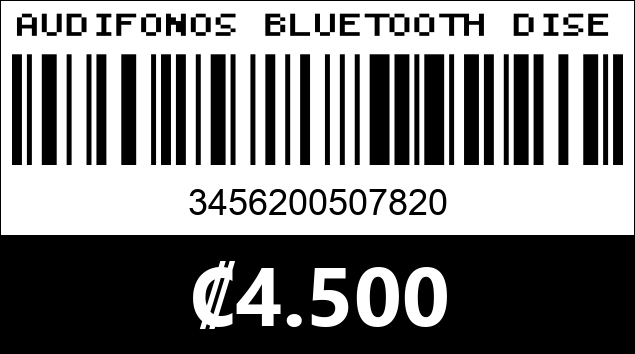 Código de barras de AUDIFONOS BLUETOOTH DISEÑO CAPIBARA KT-01