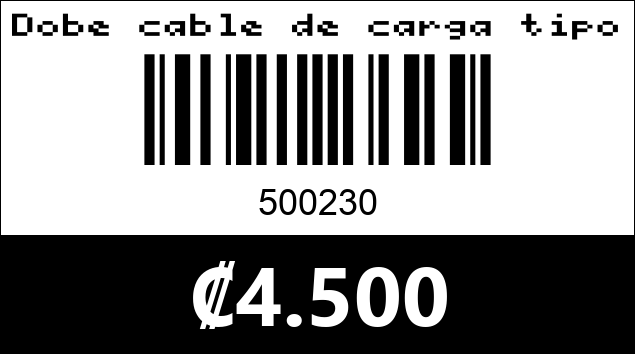 Código de barras de Dobe cable de carga tipo c / 3 metros ps5 xbox 