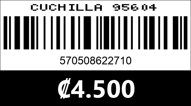 Código de barras de CUCHILLA 95604