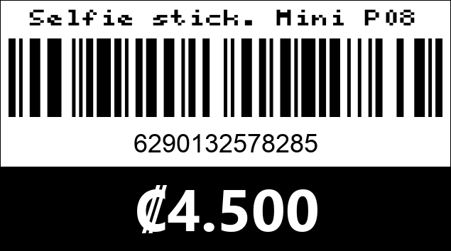 Código de barras de Selfie stick. Mini P08