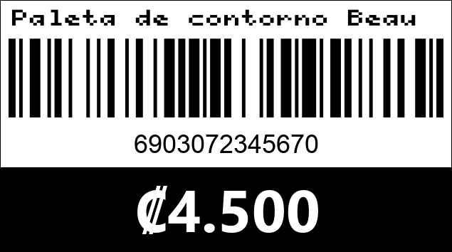 Código de barras de Paleta de contorno Beau Visage.