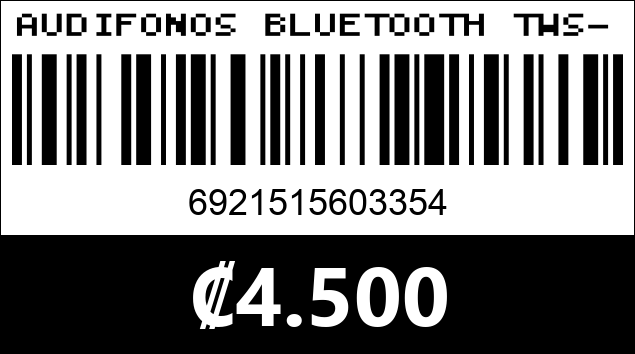 Código de barras de AUDIFONOS BLUETOOTH TWS-K15
