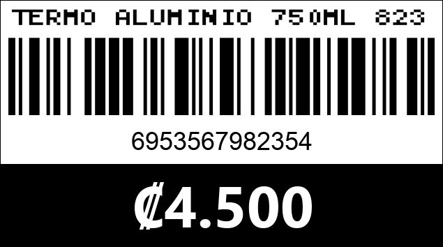 Código de barras de TERMO ALUMINIO 750ML 8235...